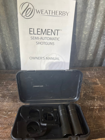 Weatherby Element 20 Gauge Semi-Automatic Shotgun — Excellent Condition w/ Chokes & Manual
