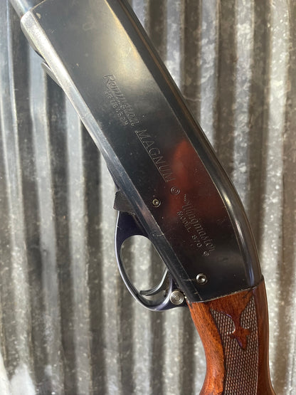 Remington 870 Wingmaster Magnum 12 Gauge Pump Shotgun — Fixed Full Choke w/ Adjustable Butt Plate