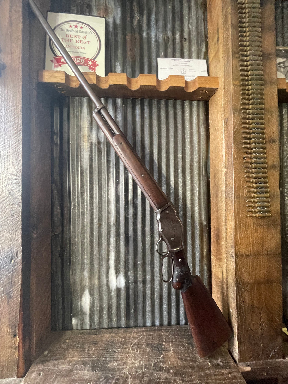 Winchester Model 1887 12 Gauge Lever-Action Shotgun – 30” Barrel – Antique 1892