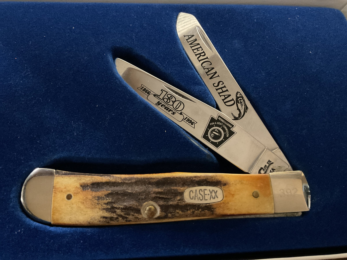 1996 Case XX American Shad Trapper Knife-PA Fish & Boat 130th Anniversary-Limited Edition #332