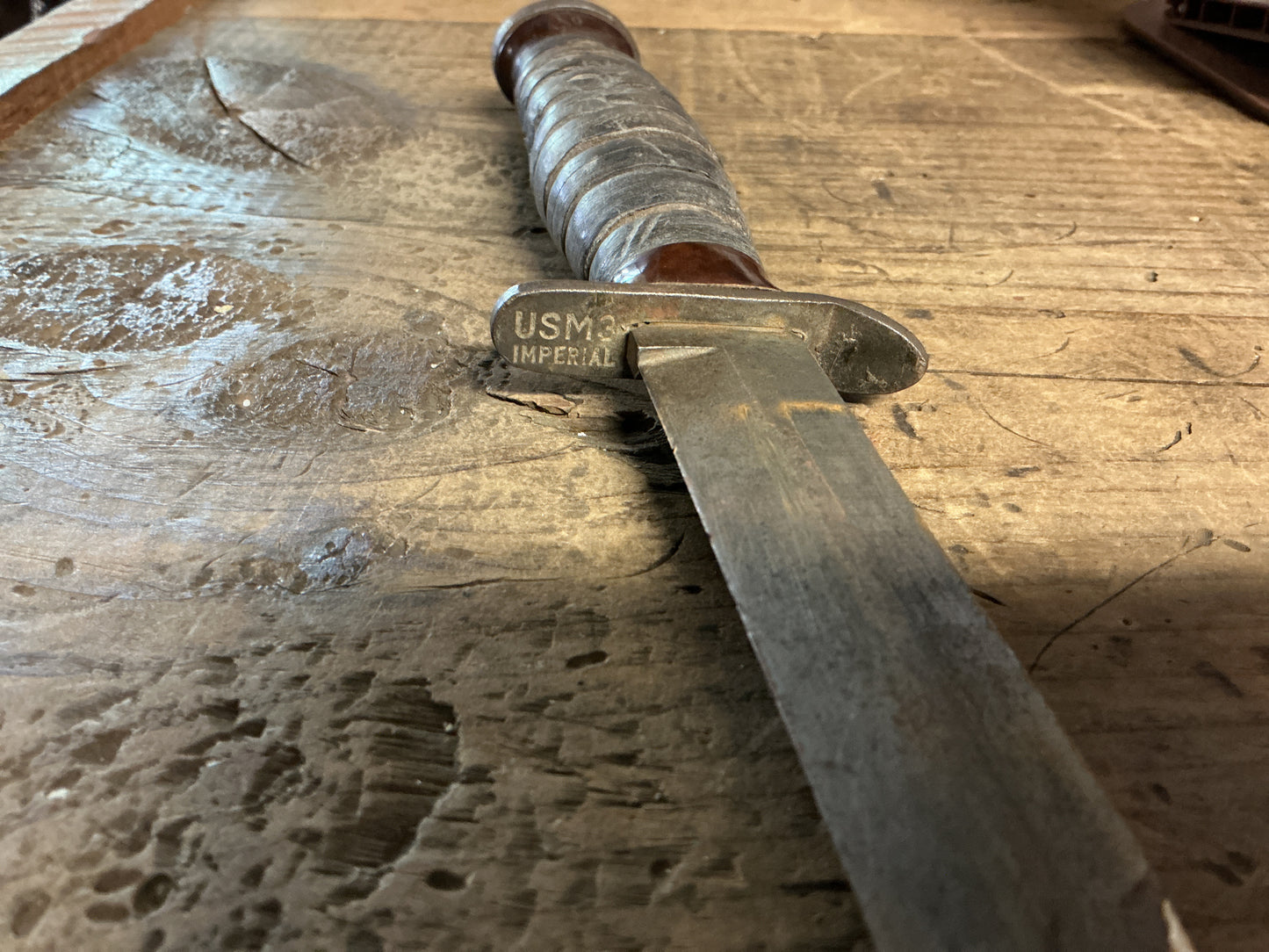 Original U.S. WWII M3 Trench Knife w/ P.W.H. M8 Scabbard