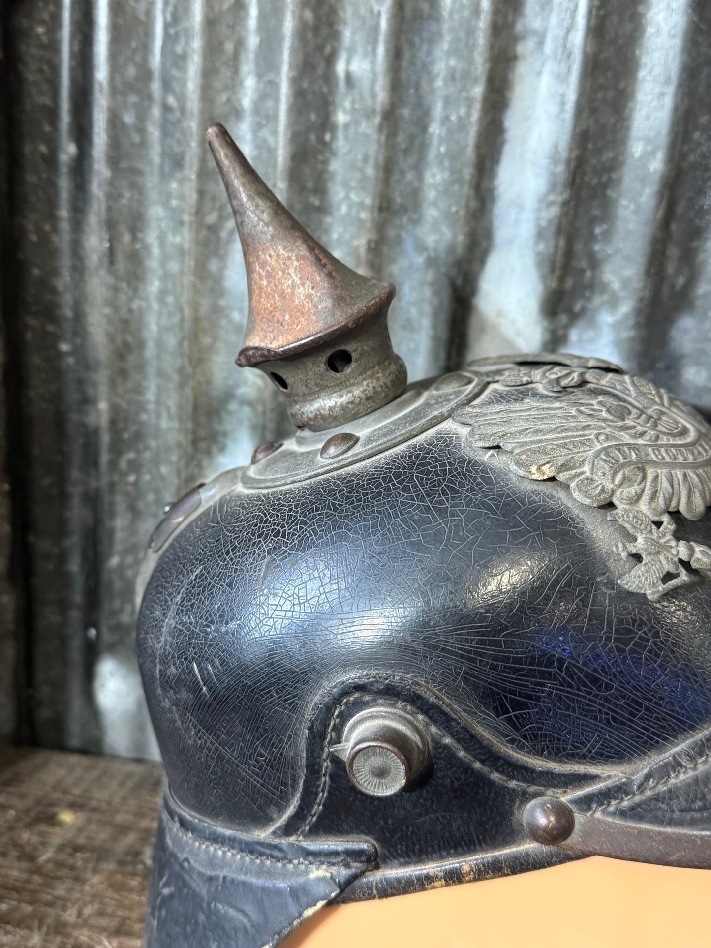 Original Imperial German Prussian Pickelhaube Spike Helmet – Pre-WWI / WWI Era
