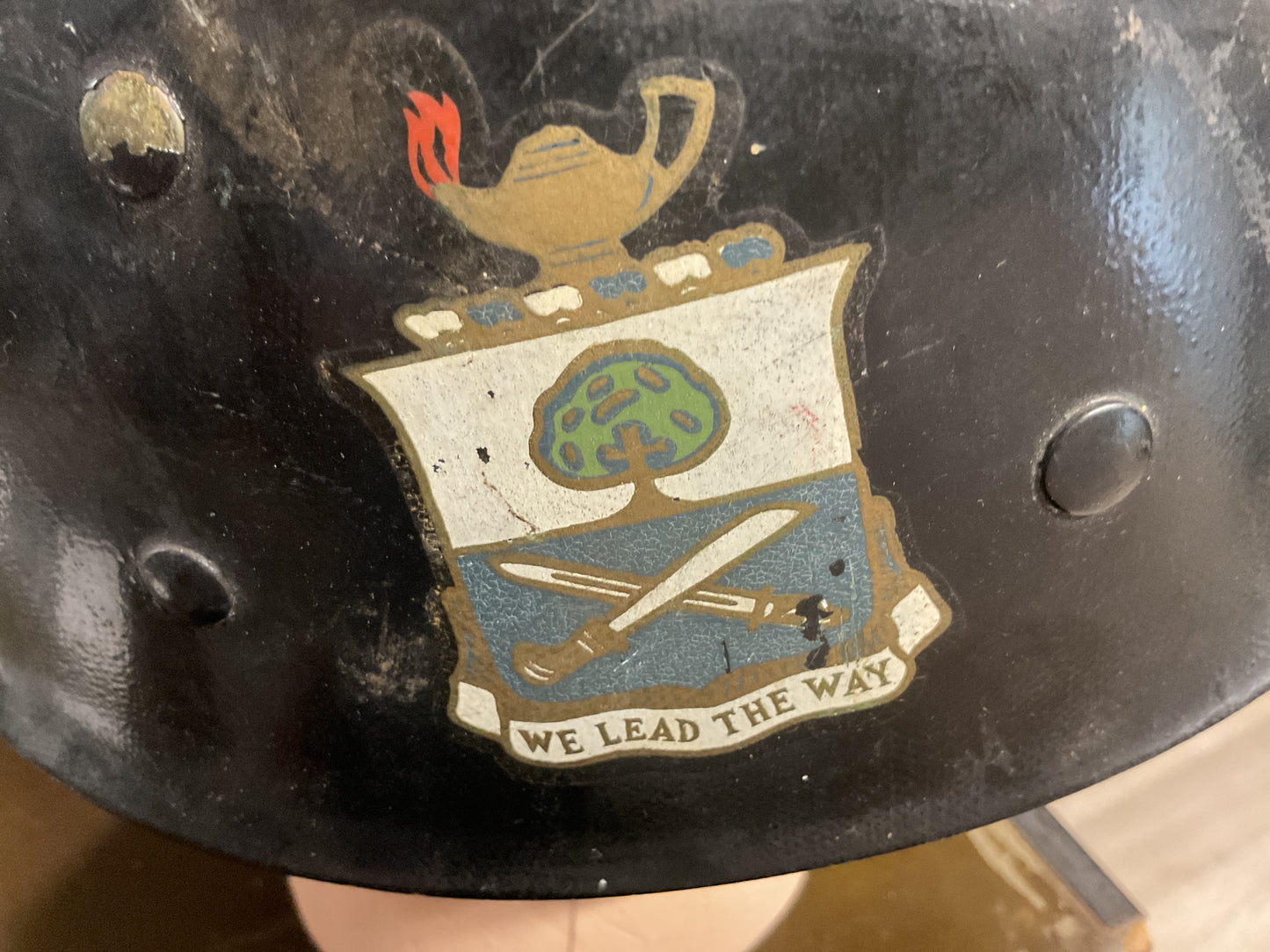WWII Helmet Liner 29th Infantry Insignia Both Sides