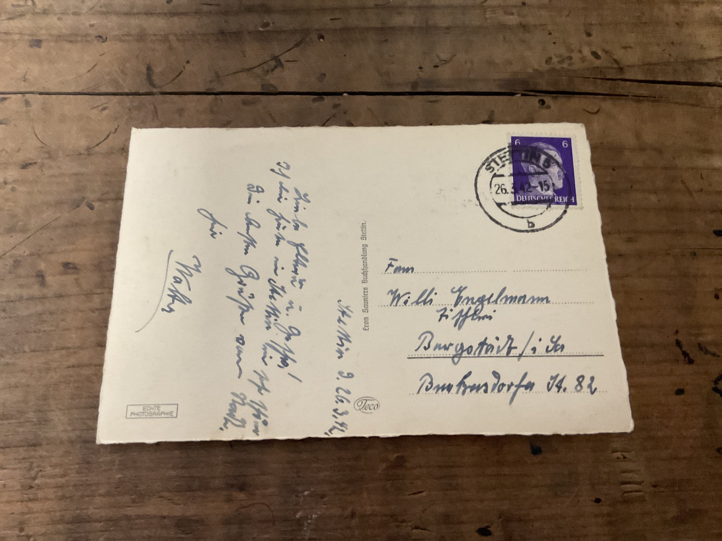 WWII German Engelmann Family Feldpost & Postcard Archive-Burgstadt Saxony 1940-1942-Military Unit Stamps