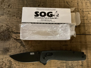 SOG Cryo Assisted Folding Knife Black TiNi Blade Stainless Handle Frame Lock w/ Box