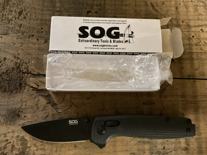 SOG Cryo Assisted Folding Knife Black TiNi Blade Stainless Handle Frame Lock w/ Box