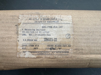 WWII AN/APS-13 Radar Spare Parts Package
