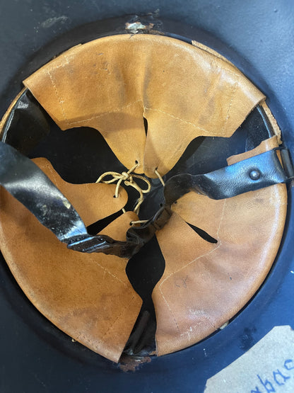 WWII German Luftschutz Gladiator Helmet – Named “RABAS” – Complete Liner