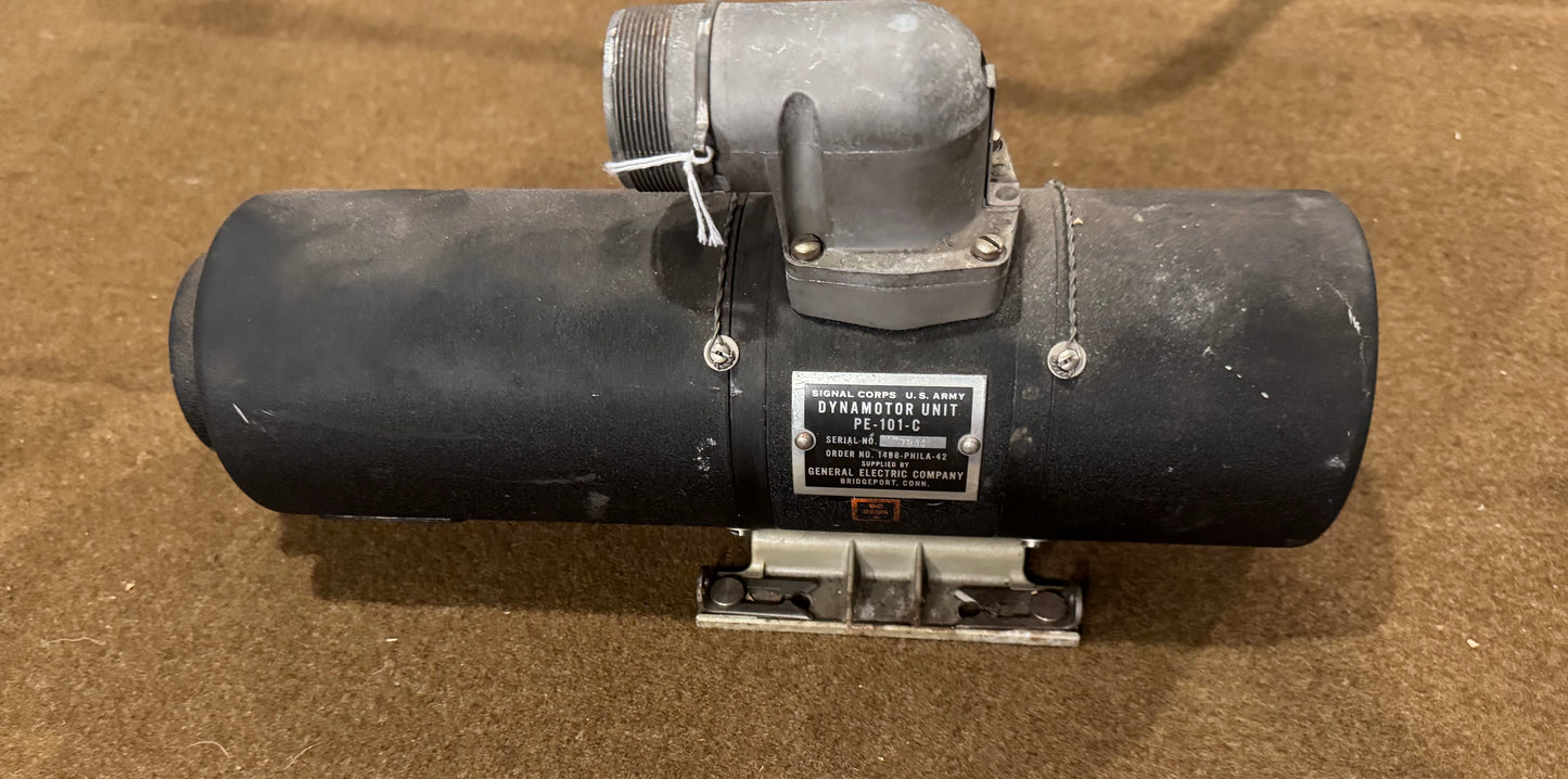 WWII U.S. Army Signal Corps PE-101-C Dynamotor Unit — General Electric / Wincharger