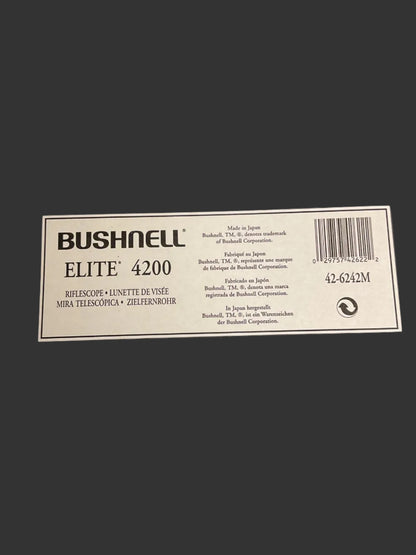Bushnell Elite 4200 6-24x40 Matte Riflescope w/ Multi-X Reticle w/ Original Box & Papers