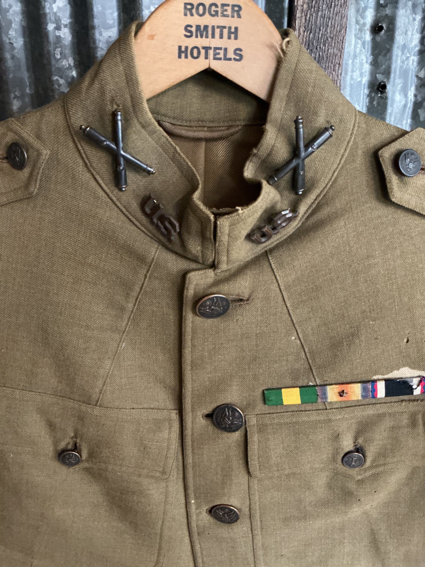 WWI U.S. Army M1912 Officers Service Coat-2nd Lieutenant -89th Infantry Division-Hart, Schaffer & Marx Tailored