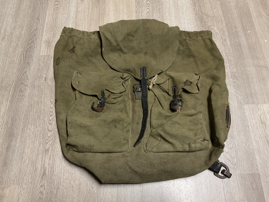 WWII German Wehrmacht RBNr. Marked Canvas Clothing & Equipment Bag-Missing Shoulder Straps-Late War Era-1943-1945