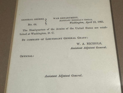 ULYSSES S. GRANT — CIVIL WAR GENERAL ORDERS & CDV