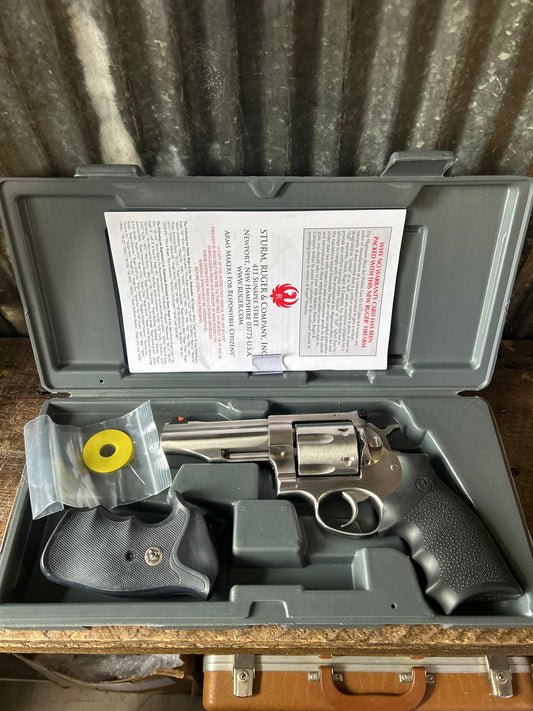 Ruger Redhawk .44 Magnum Stainless Revolver — 4” Barrel w/ Case & Paperwork