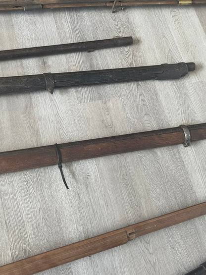 U.S. Musket Parts Lot – 5 Stocks, 4 Barrels & Springfield 1864 Percussion Lockplate