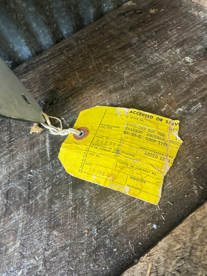 WWII MN-20C Aircraft Loop Antenna – Radio Direction Finding (RDF) Unit w/ Original Tag