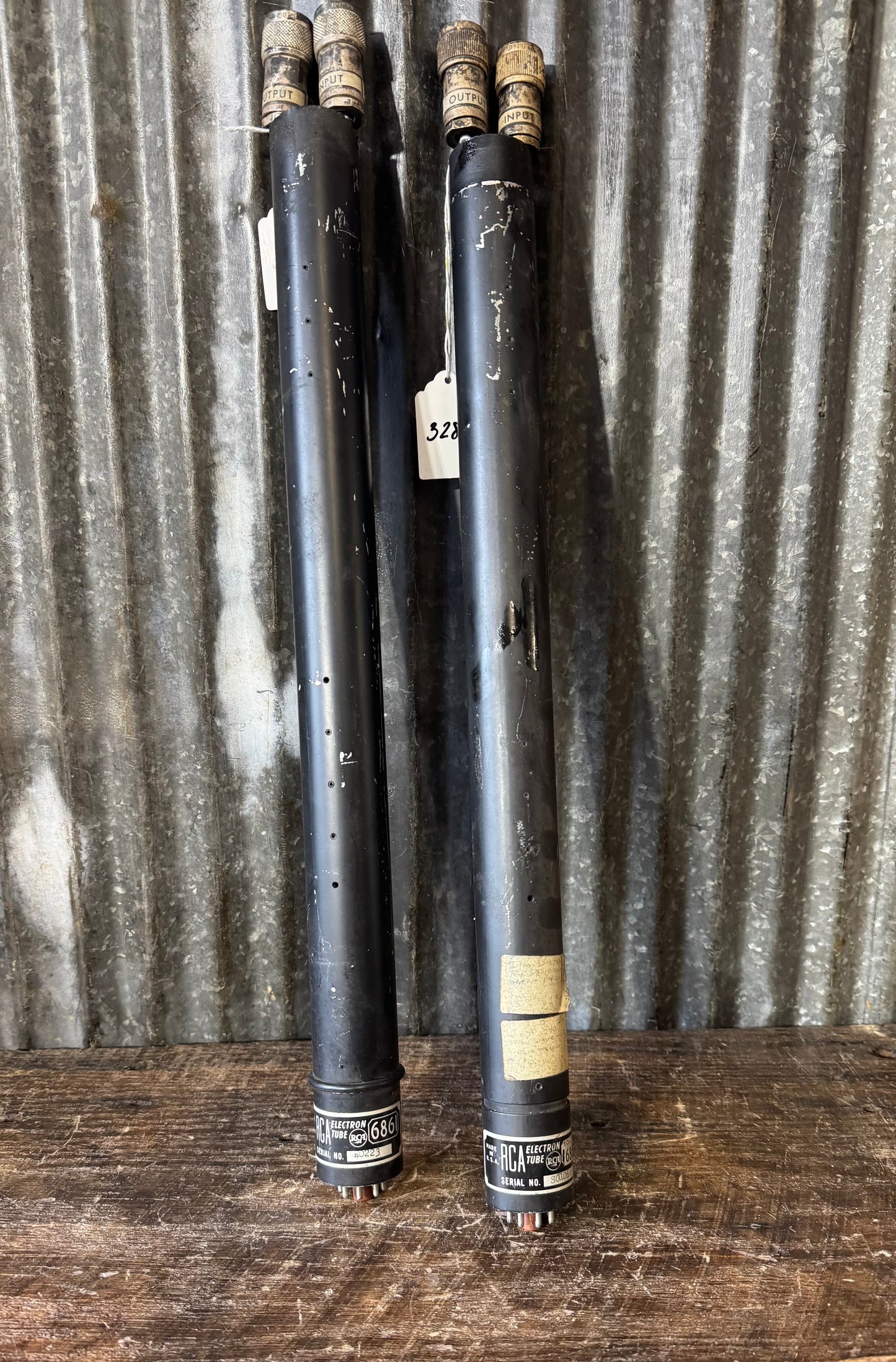 Pair of RCA 6861 Electron Tubes – Military Radar/Microwave Components