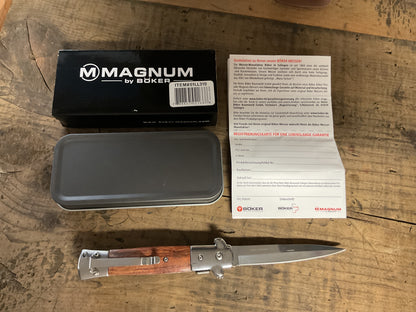 Booker Magnum Stiletto Folding Knife 440c-Stainless with Original Box