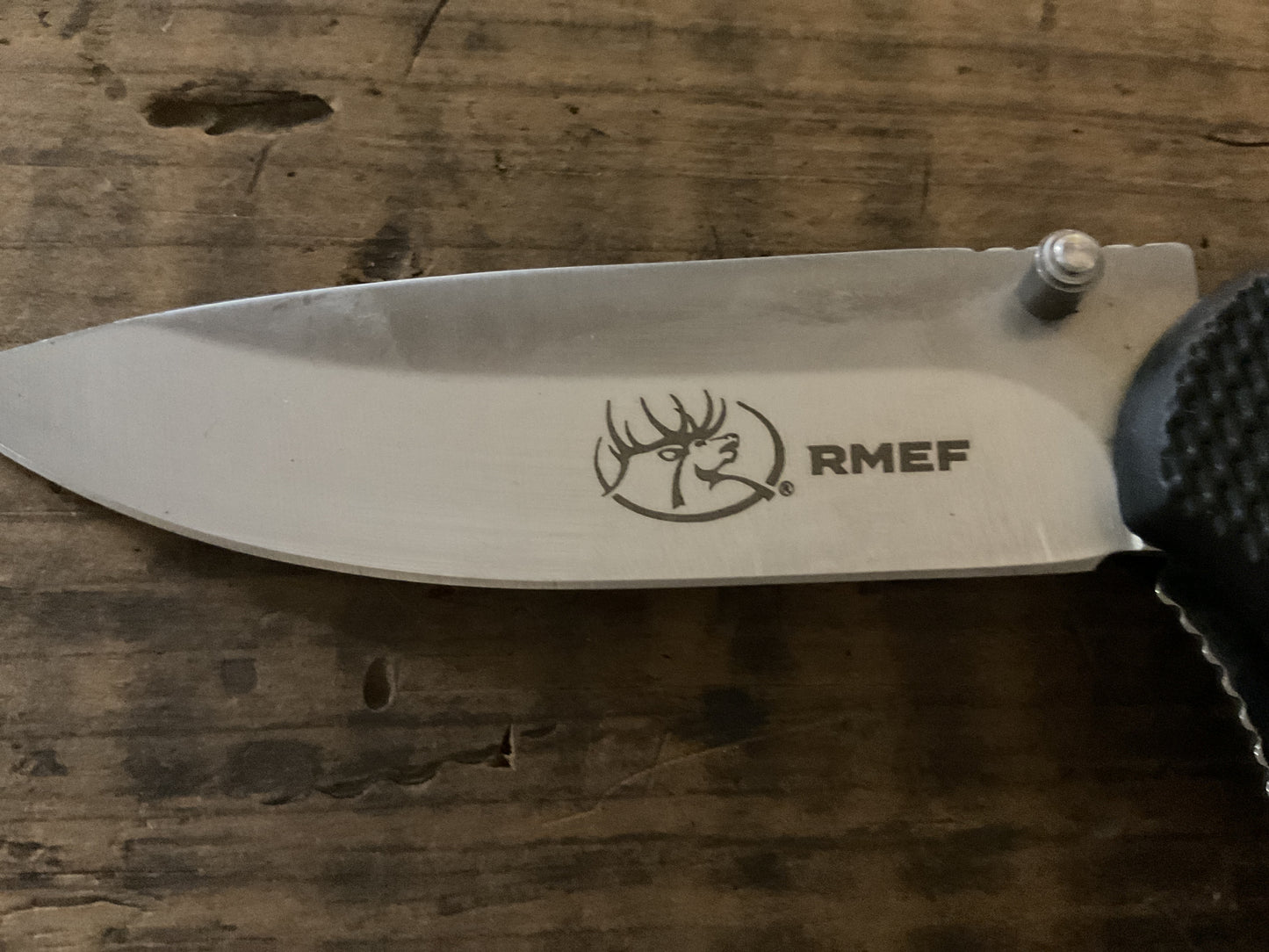 REMF Pocket Knife New in Box Black Handle Lockback w/Box