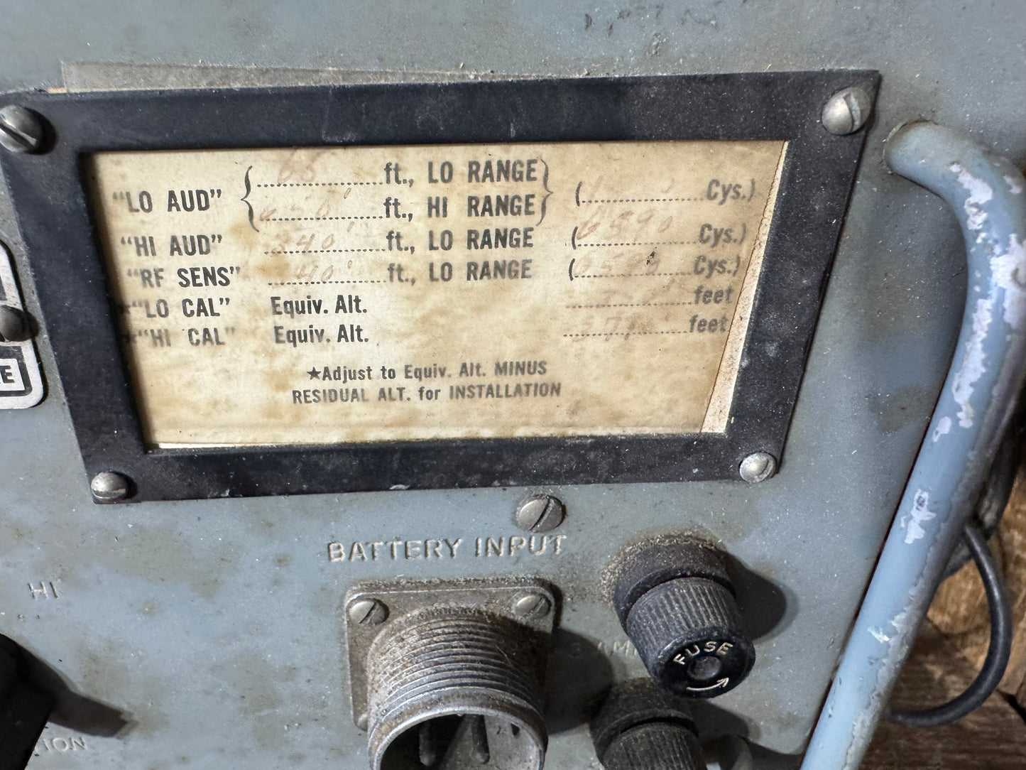 U.S. Army Signal Corps TS-250A/APN Radar Test Set