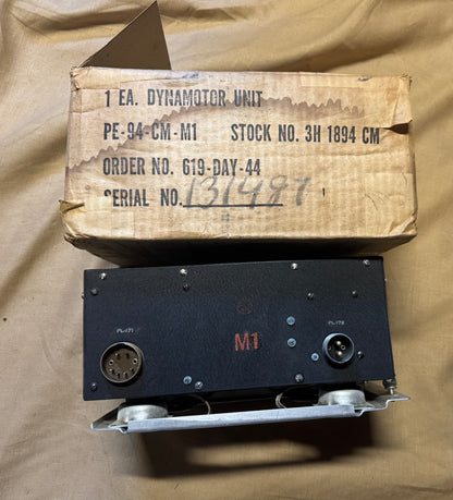 WWII PE-94-CM-M1 Dynamotor Power Supply (NOS Box Included)