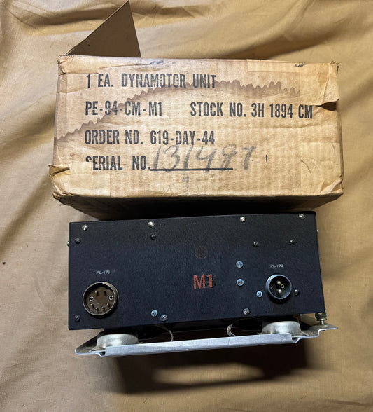 WWII PE-94-CM-M1 Dynamotor Power Supply (NOS Box Included)