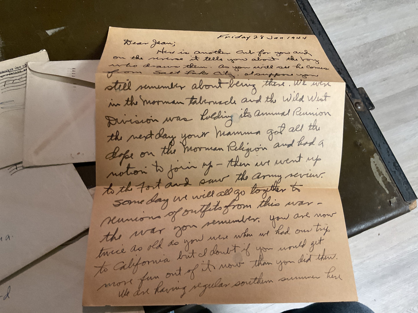 WWII Letters Home from Same author (Daddy) to daughter (Jean)