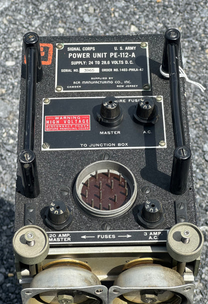 WWII U.S. Signal Corps PE-112-A Power Unit by RCA