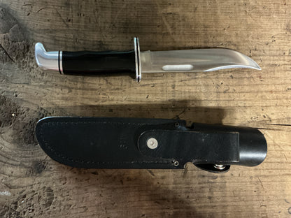 Vintage Buck Model 119 Special Fixed Blade Hunting Knife w/ Original Leather Sheath