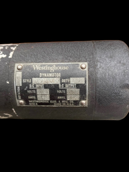 WWII U.S. Army Air Corps Interphone Amplifier AM-26/AIC w/ Westinghouse Dynamotor
