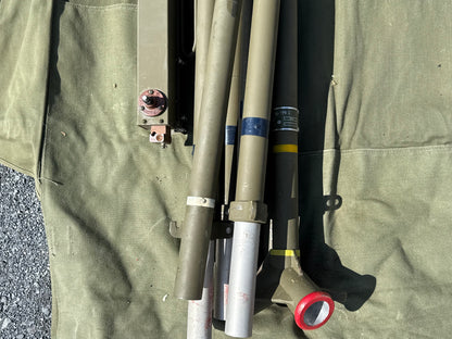 U.S. Military AN/TPX-1 Radar Antenna System Mast Kit w/ Canvas Roll
