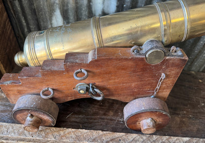 Documented WWII Officer-Made Miniature Brass Cannon “Long Tom” – Lt. Chester P. Hartmann, U.S. Army Ordnance Erie Proving Ground (E.P.G.), Ohio – 1944