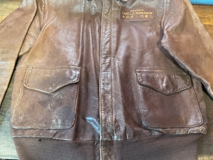 US A-2 Flight Jacket-Original-WWII-Captain Hankinson