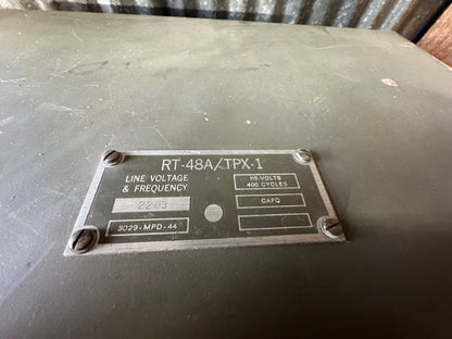 WWII U.S. Military RT-48A/TPX-1 IFF Radar Transmitter-Receiver with Case & Schematic