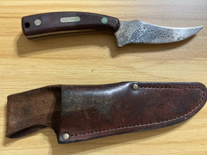 Schrade Old Timer USA 152 Fixed Blade Skinning Knife w/ Leather Sheath