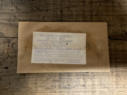 WWII U.S. Navy Radar Spare Parts Envelope AN/APS-2B-Philco-Empty