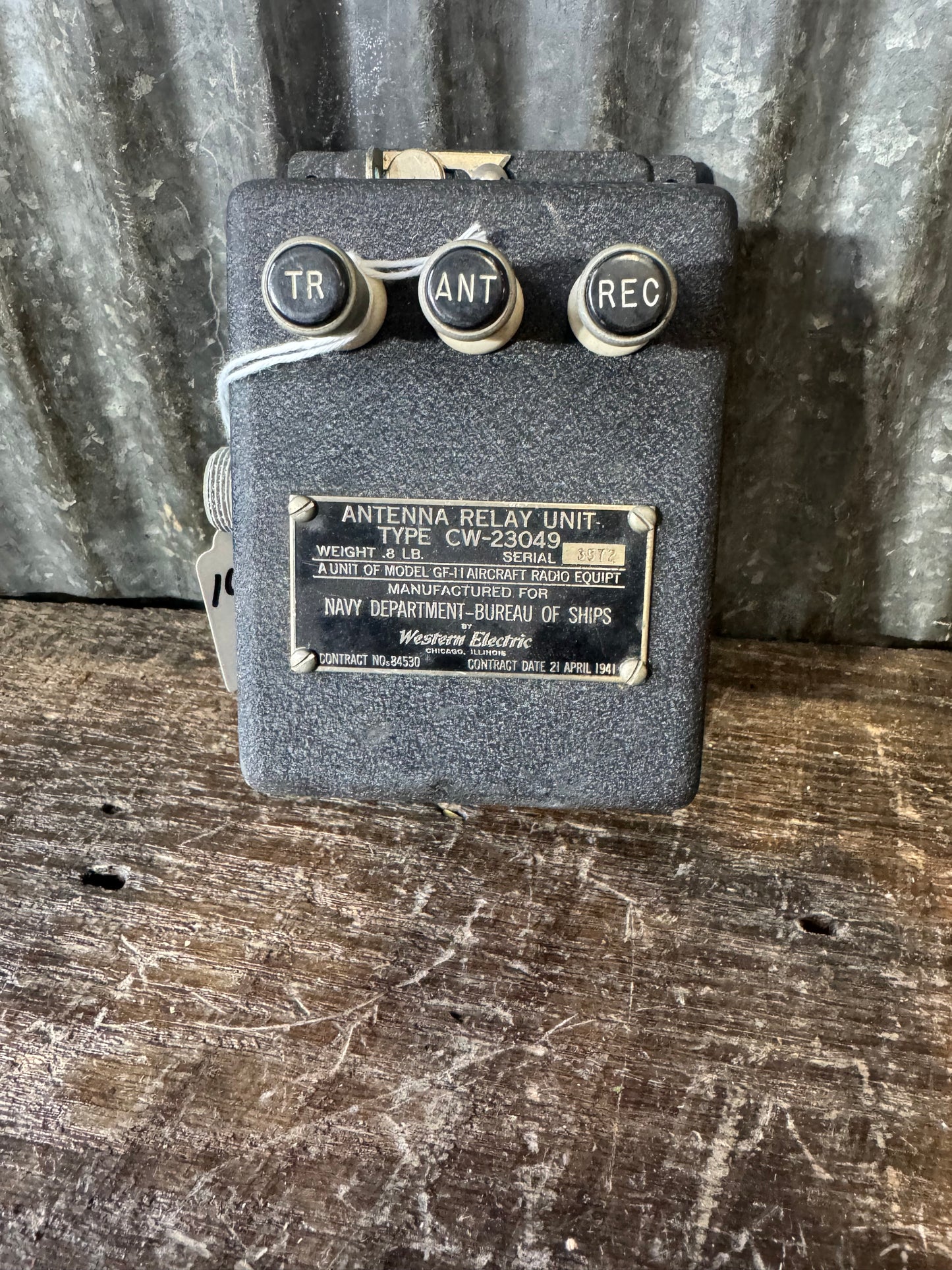 WWII Western Electric CW-23049 Antenna Relay Unit for GF-11 Aircraft Radio Equipment