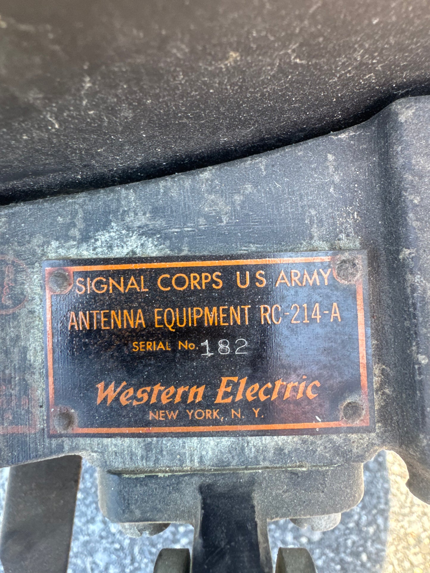 WWII Signal Corps RC-214-A Radar Antenna Equipment, Western Electric
