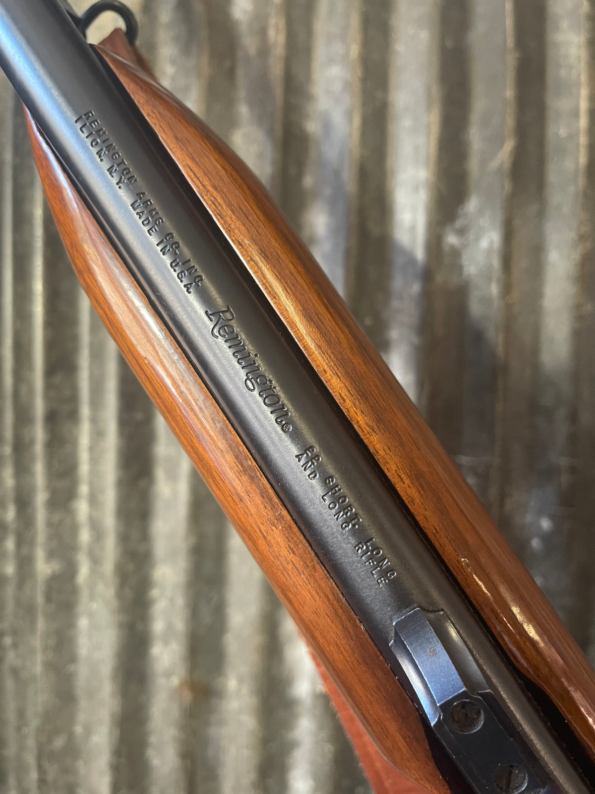 Remington Model 552 Speedmaster semi-automatic rimfire rifle chambered in .22 LR, manufactured in 1979.