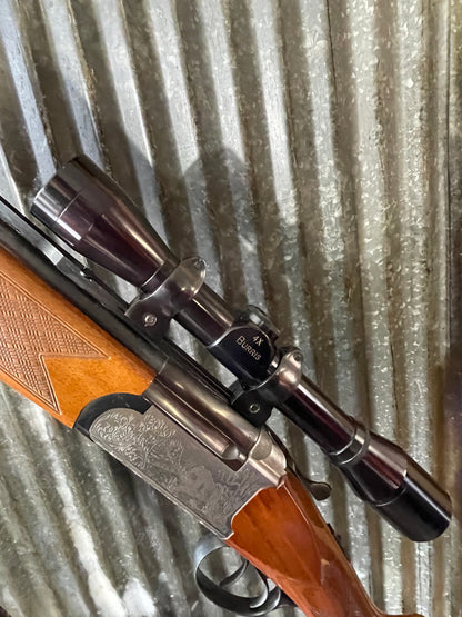 Italian Combination Gun – 12 Gauge Over .222 Remington – Arms Sport Import – Burris Scope