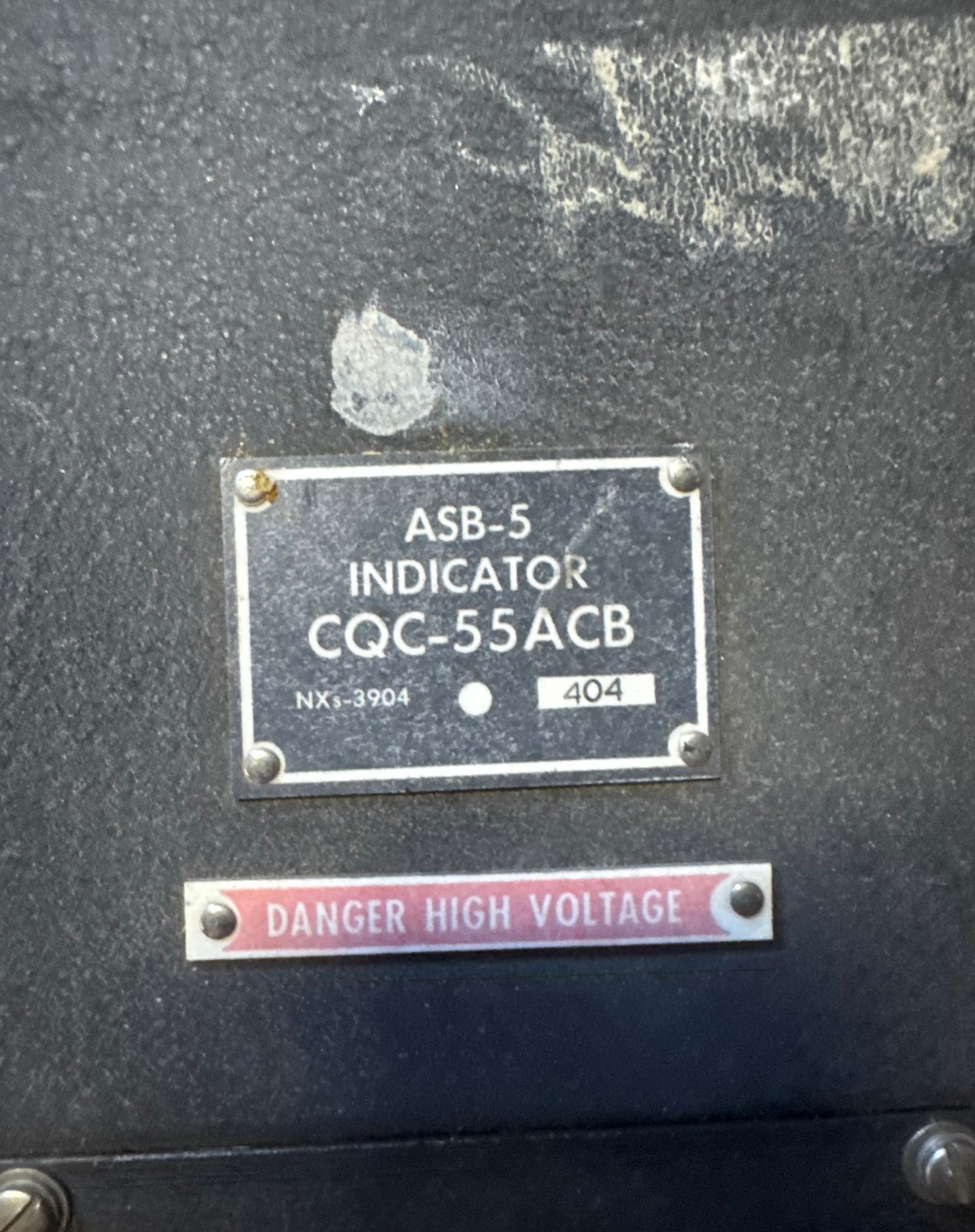 WWII U.S. Navy ASB-5 Radar Indicator CQC-55ACB