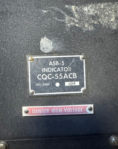 WWII U.S. Navy ASB-5 Radar Indicator CQC-55ACB