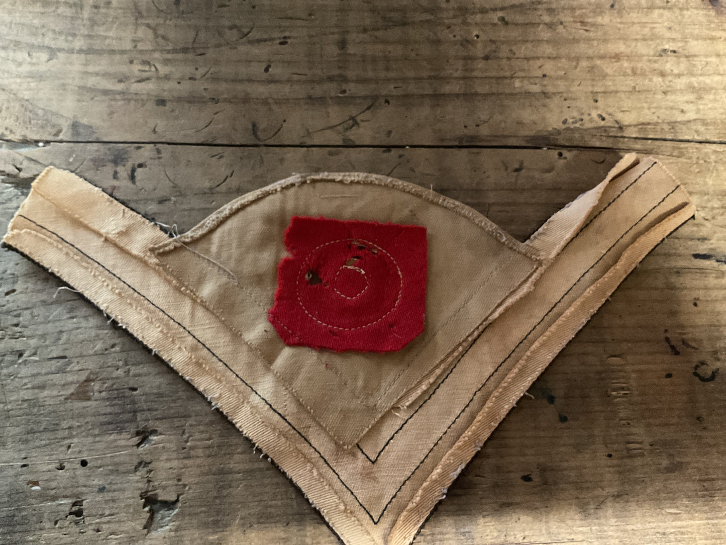 Original Spanish-American War Era U.S. Army Color Sergeant Khaki Chevron-Circa 1898-1901
