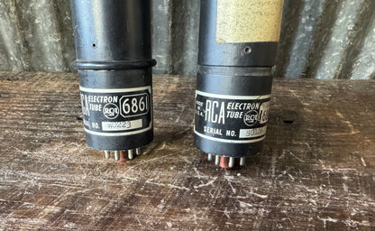 Pair of RCA 6861 Electron Tubes – Military Radar/Microwave Components