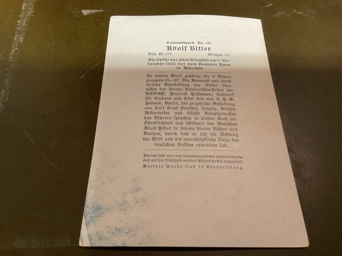WWII German Propaganda Card
