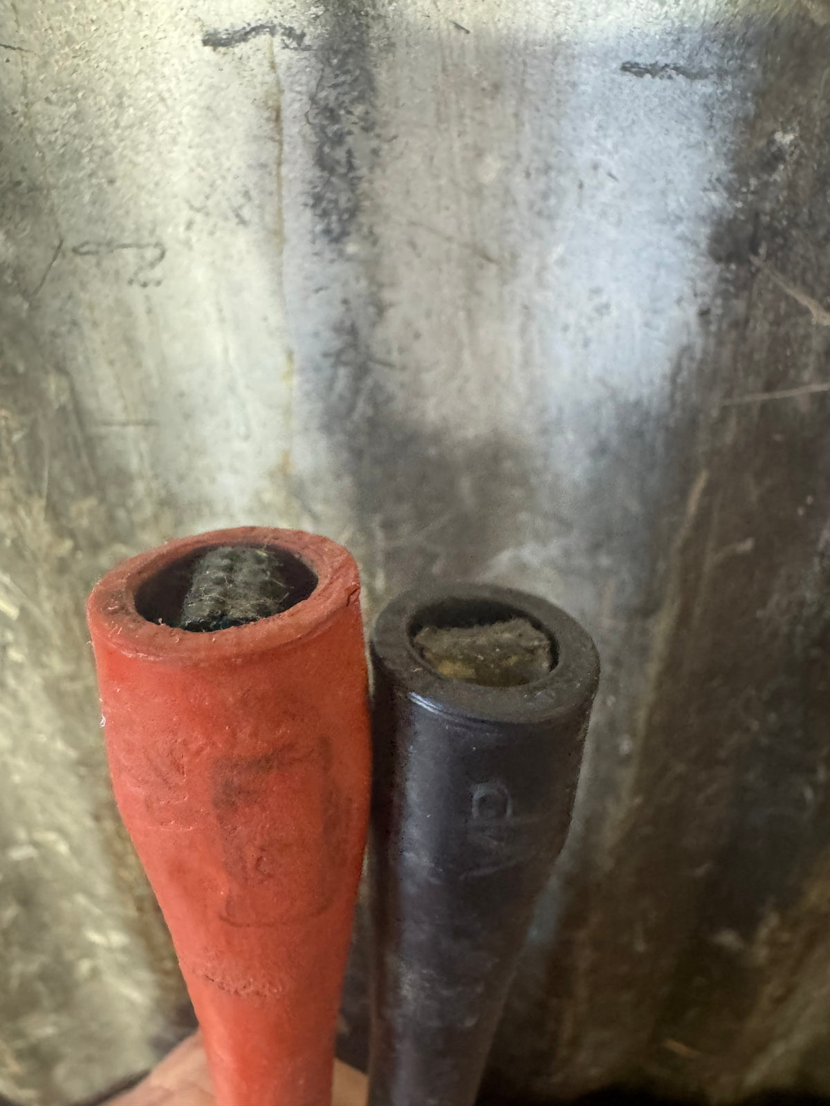 Vintage Amphenol Two-Pin Test Lead Cable with Red & Black Insulated Clips