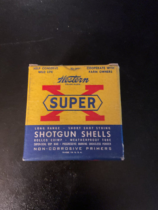 Vintage Western Super-X 16 Gauge Shotgun Shells — Full Box of 25