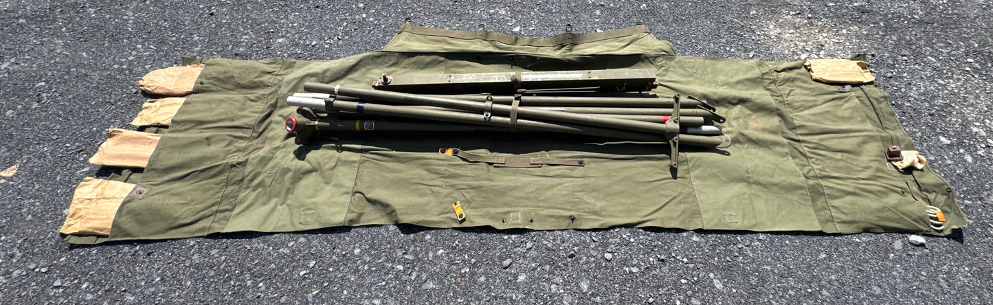 U.S. Military AN/TPX-1 Radar Antenna System Mast Kit w/ Canvas Roll