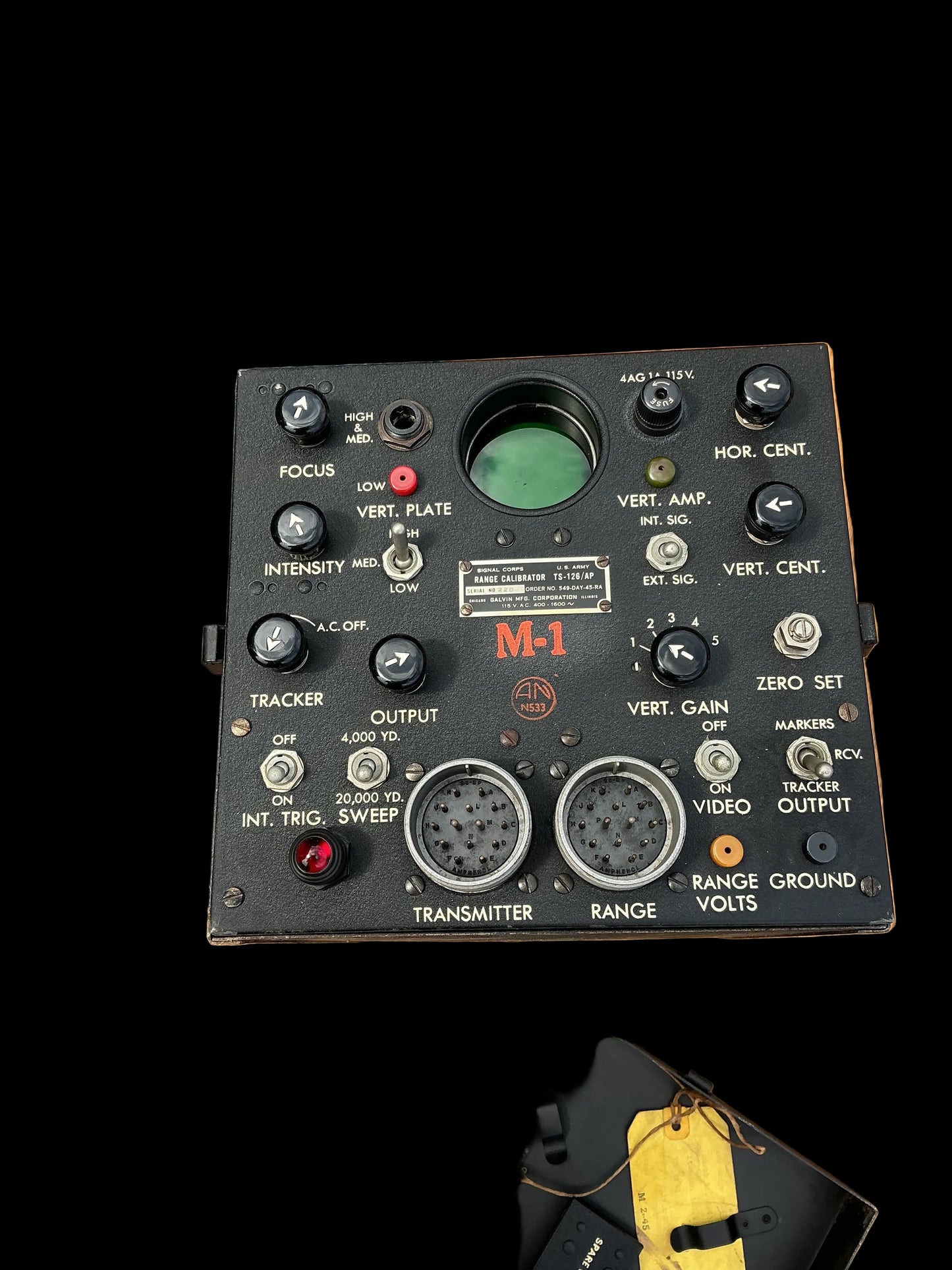 WWII U.S. Military Test Set TS-126/AP – Radar / Communications Equipment in Case