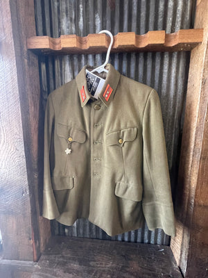 Imperial Japanese Army Type 98 Officer Tunic – Lieutenant Colonel Rank – Named – Police Academy Instructor Badge